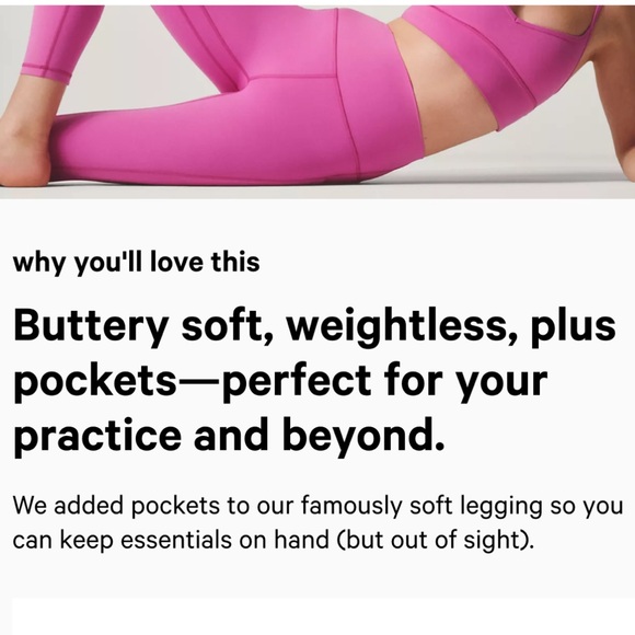 Lululemon Align Legging 25” with pocket cerulean blue size 6 - Picture 8 of 8